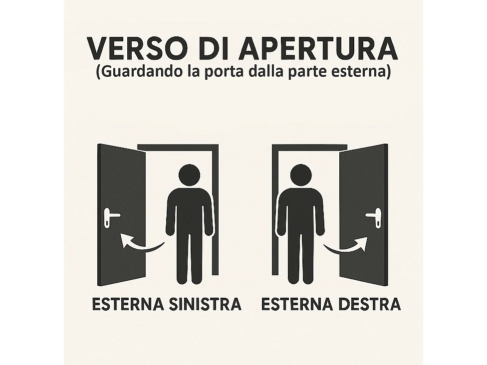 Porta blindata d'ingresso design massiccio con spioncino apertura esterna destra P9 90x197 effetto legno