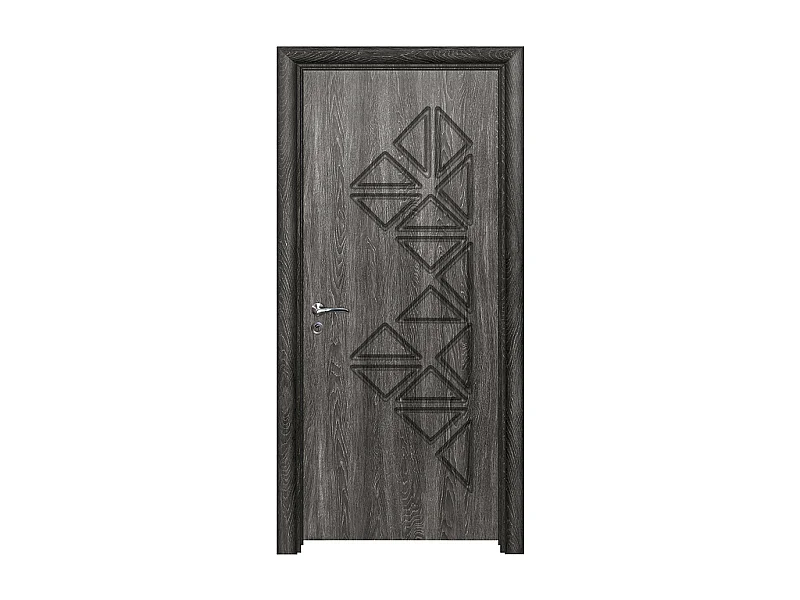 Porta da interno battente grigio scuro 80x197 (telaio 10-14cm) PIE25