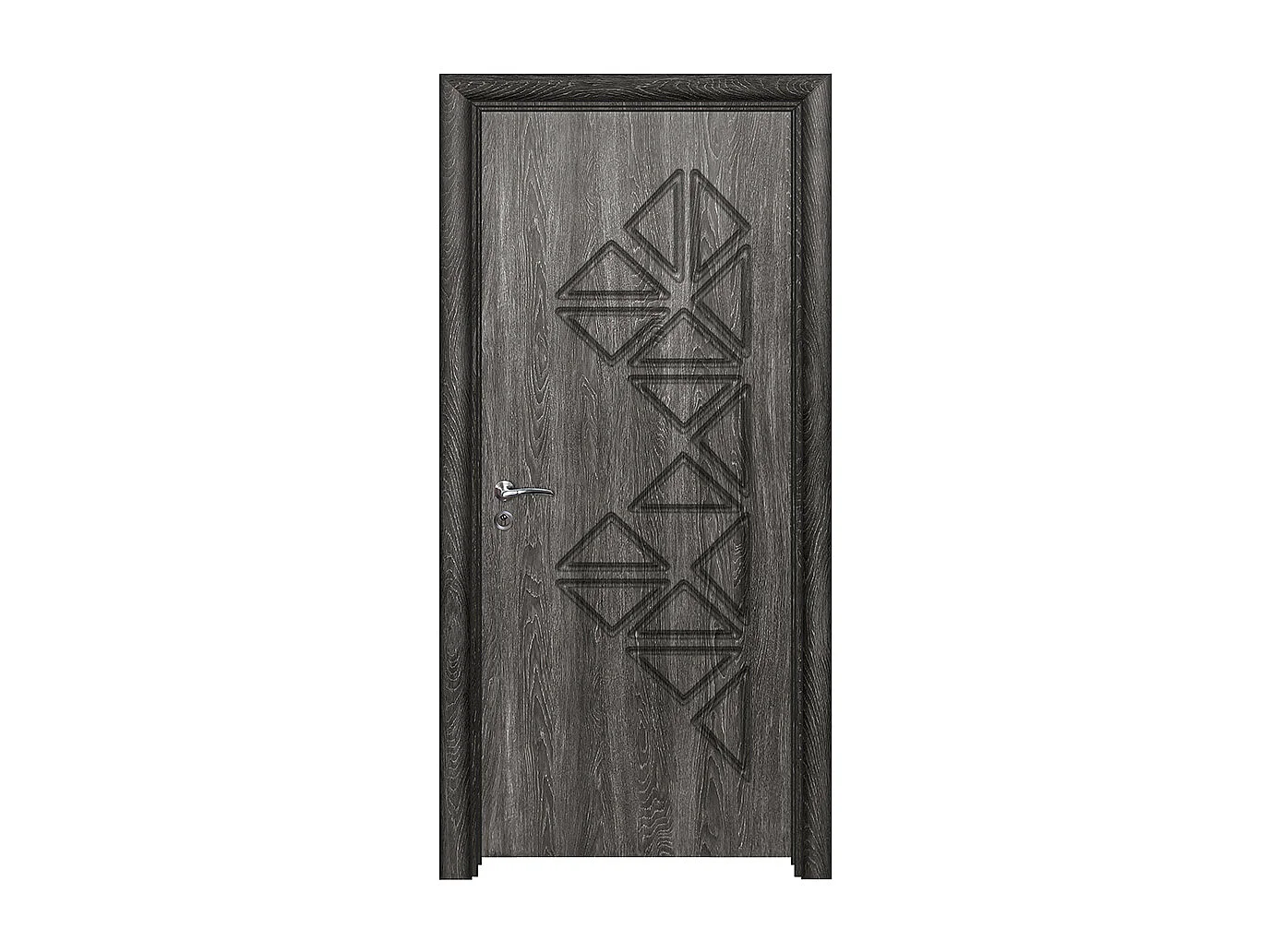 Porta da interno battente grigio scuro 80x197 (telaio 10-14cm) PIE25