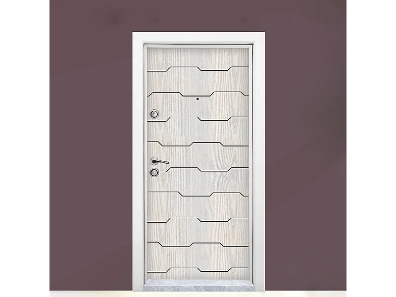 Porta blindata d’ingresso color legno chiaro PL40