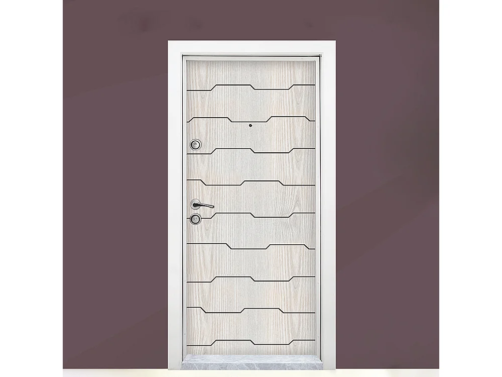 Porta blindata d’ingresso color legno chiaro PL40