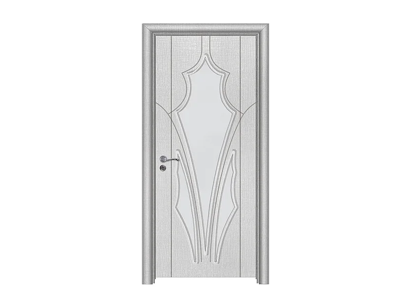 Porta da interno con vetro bianca 80x197 (telaio 10-14cm) PIE14