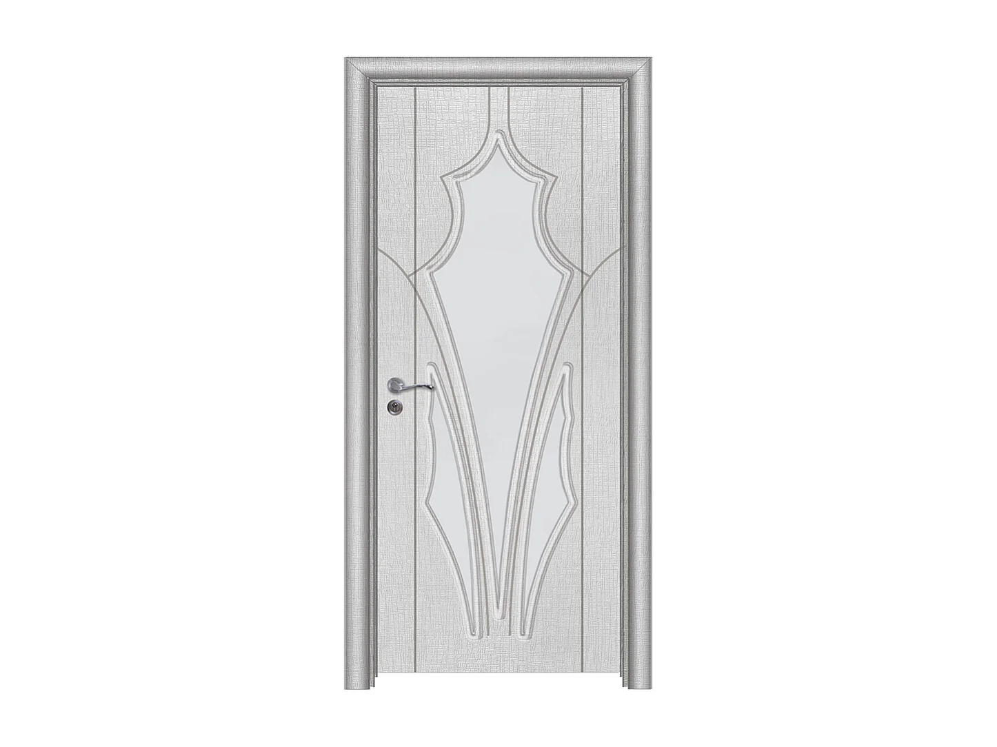 Porta da interno con vetro bianca 80x197 (telaio 10-14cm) PIE14