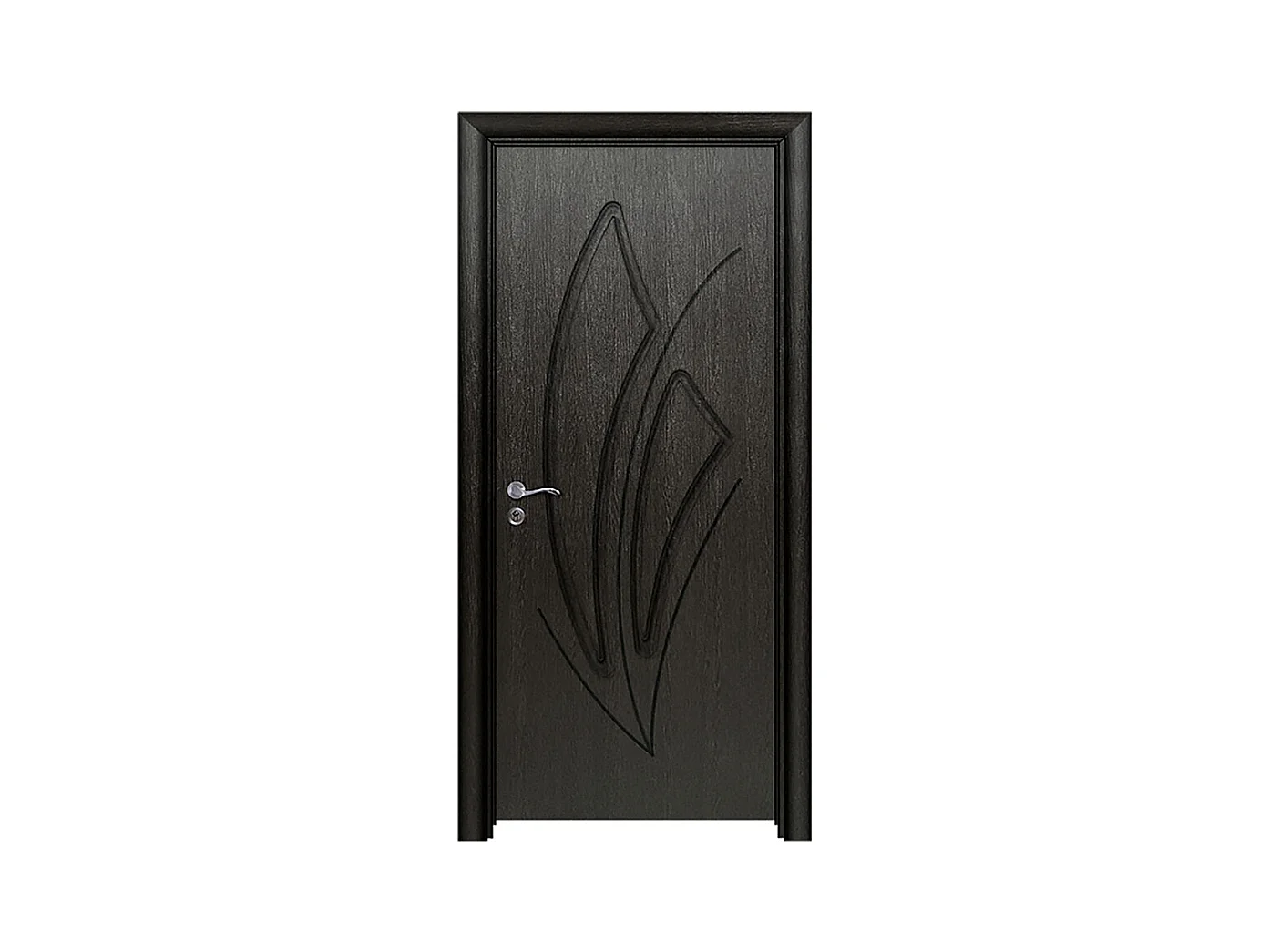 Porta da interno battente nero 80x206 (telaio 10-14cm) PIE23