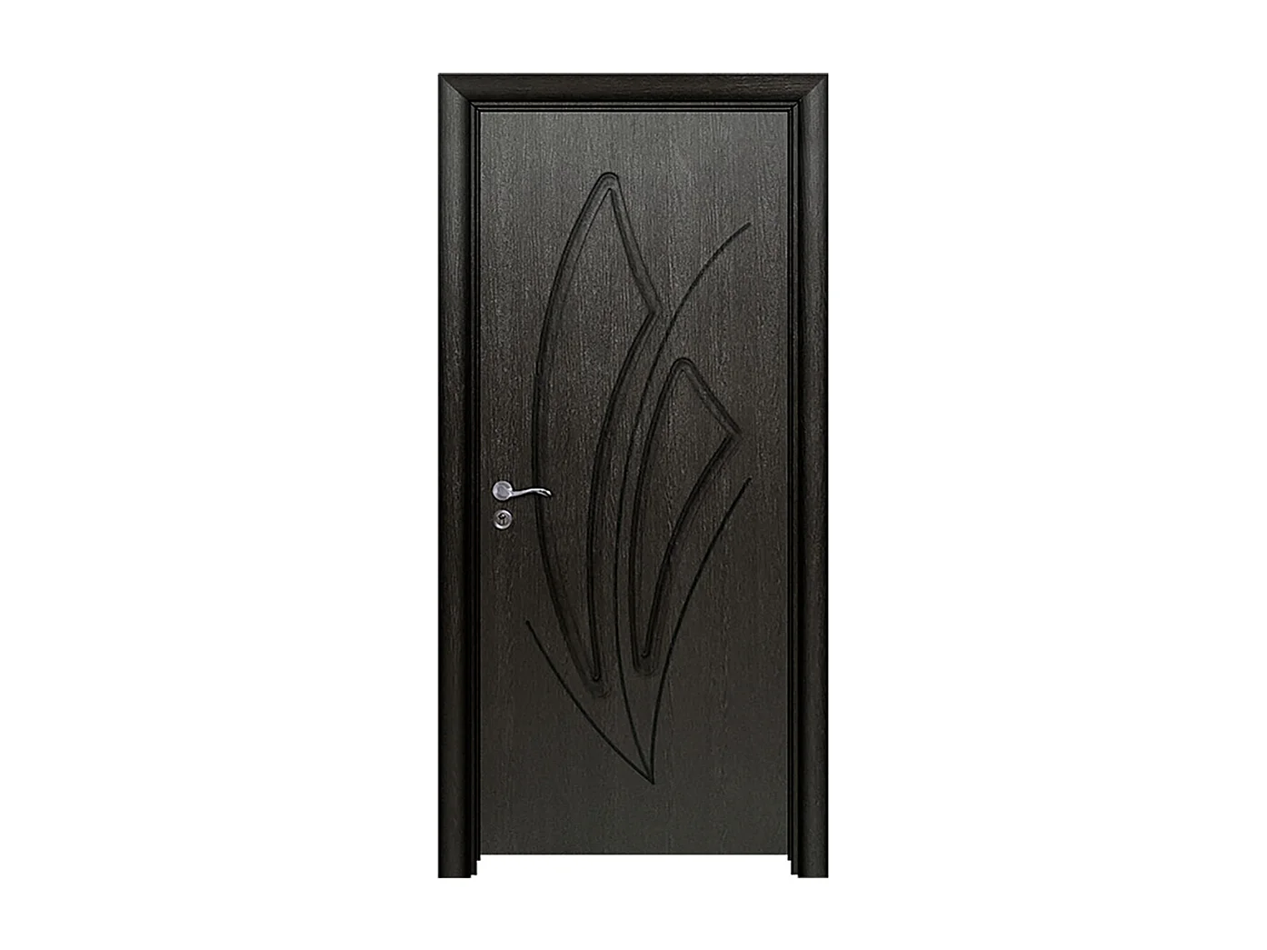 Porta da interno battente nero 80x206 (telaio 10-14cm) PIE23