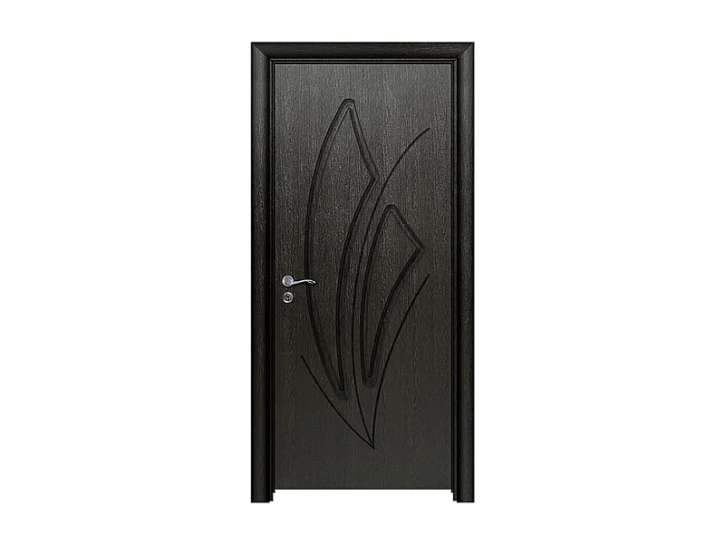 Porta da interno battente nero 80x206 (telaio 10-14cm) PIE23