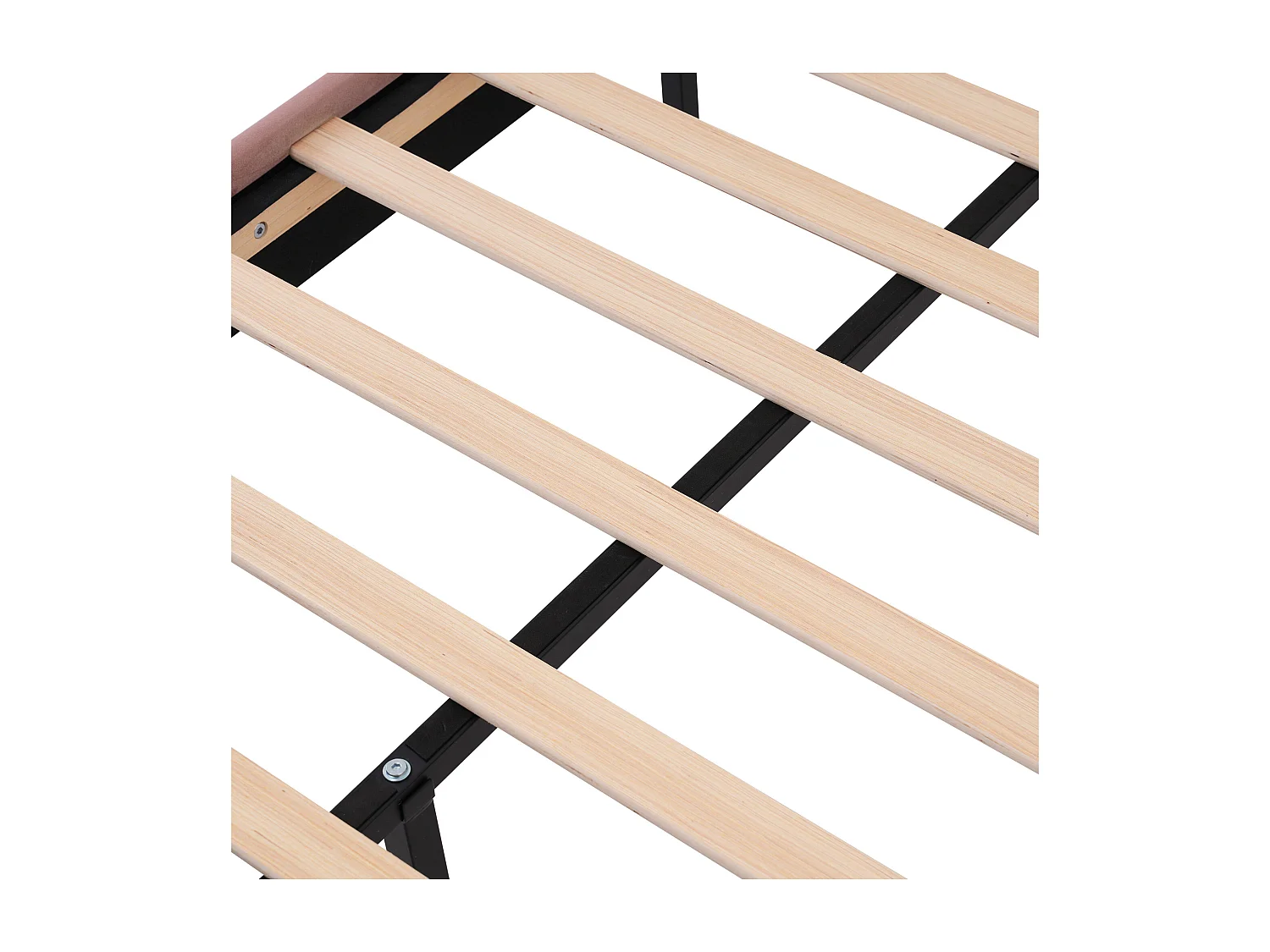 Lit enfant 90x190 cm - avec éclairage LED - tête de lit réglable - velours rose