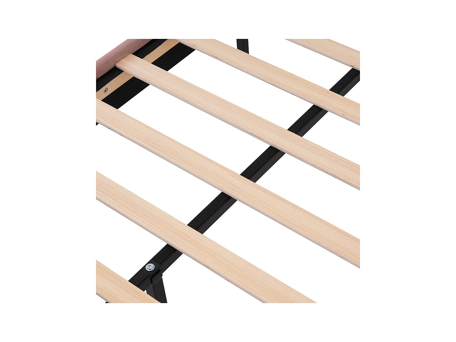 Lit double 140x200 cm - éclairage LED - Lit adulte avec tête de lit réglable - velours rose