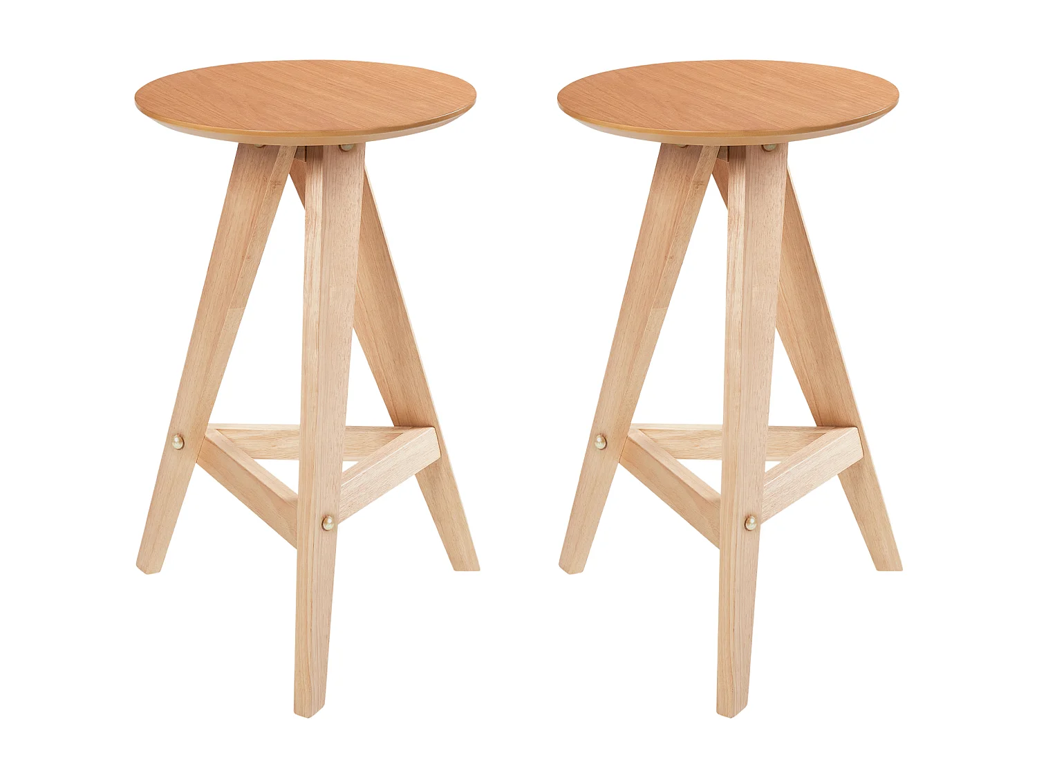 Set di 2 sgabelli da bar AROMA Legno Marrone chiaro