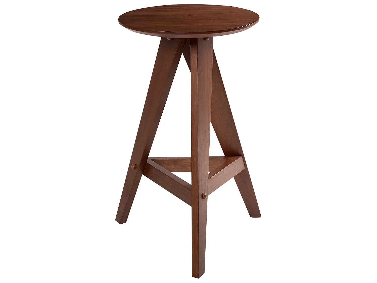 Set of 2 Bar Stools AROMA Wood Brown