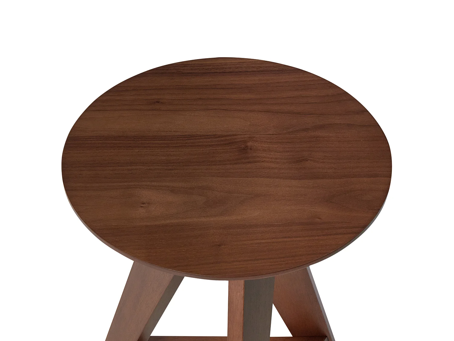 Set of 2 Bar Stools AROMA Wood Brown