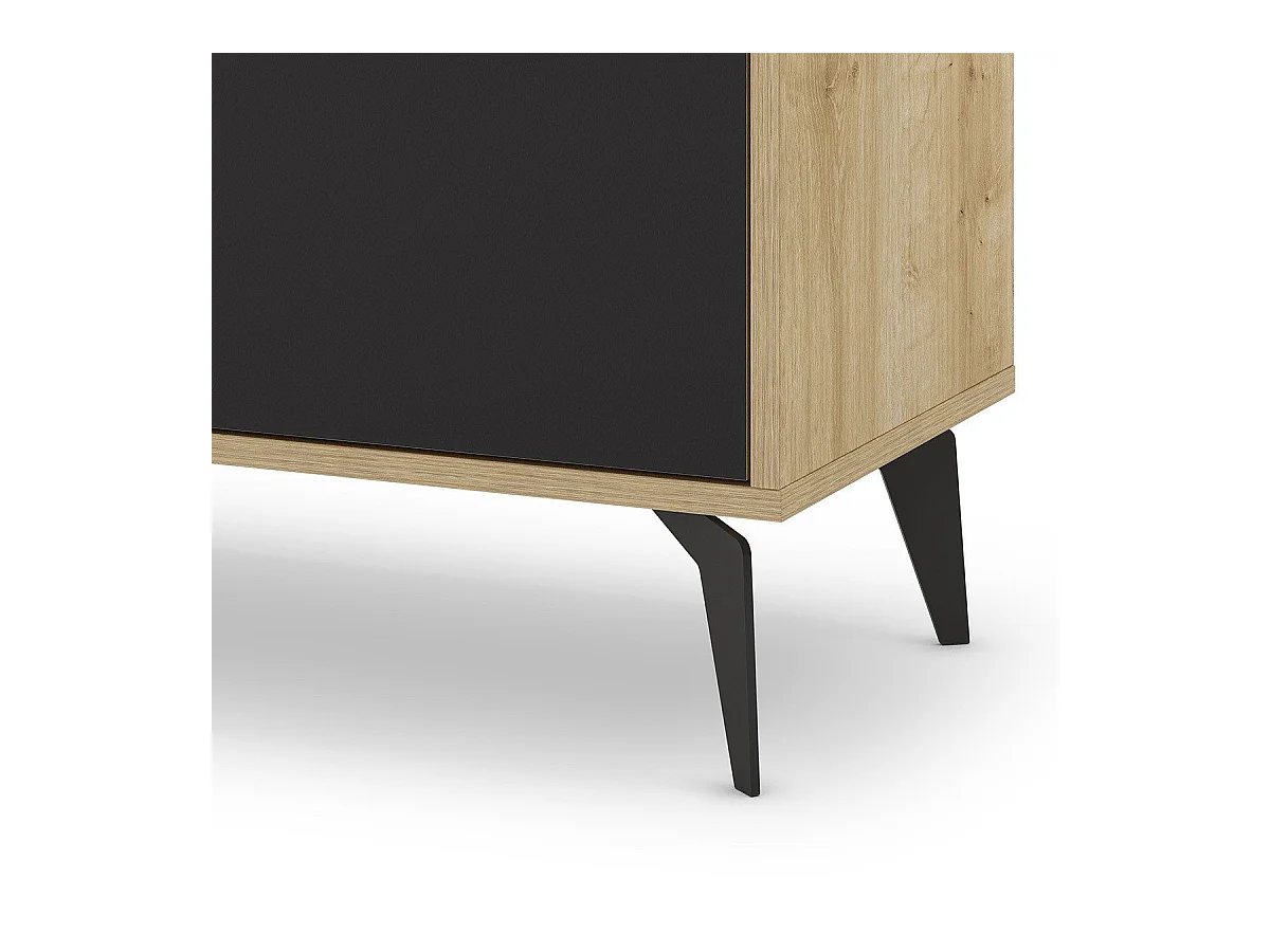 Sideboard 3 Türen mit Metallfüßen B140 cm - NOLA