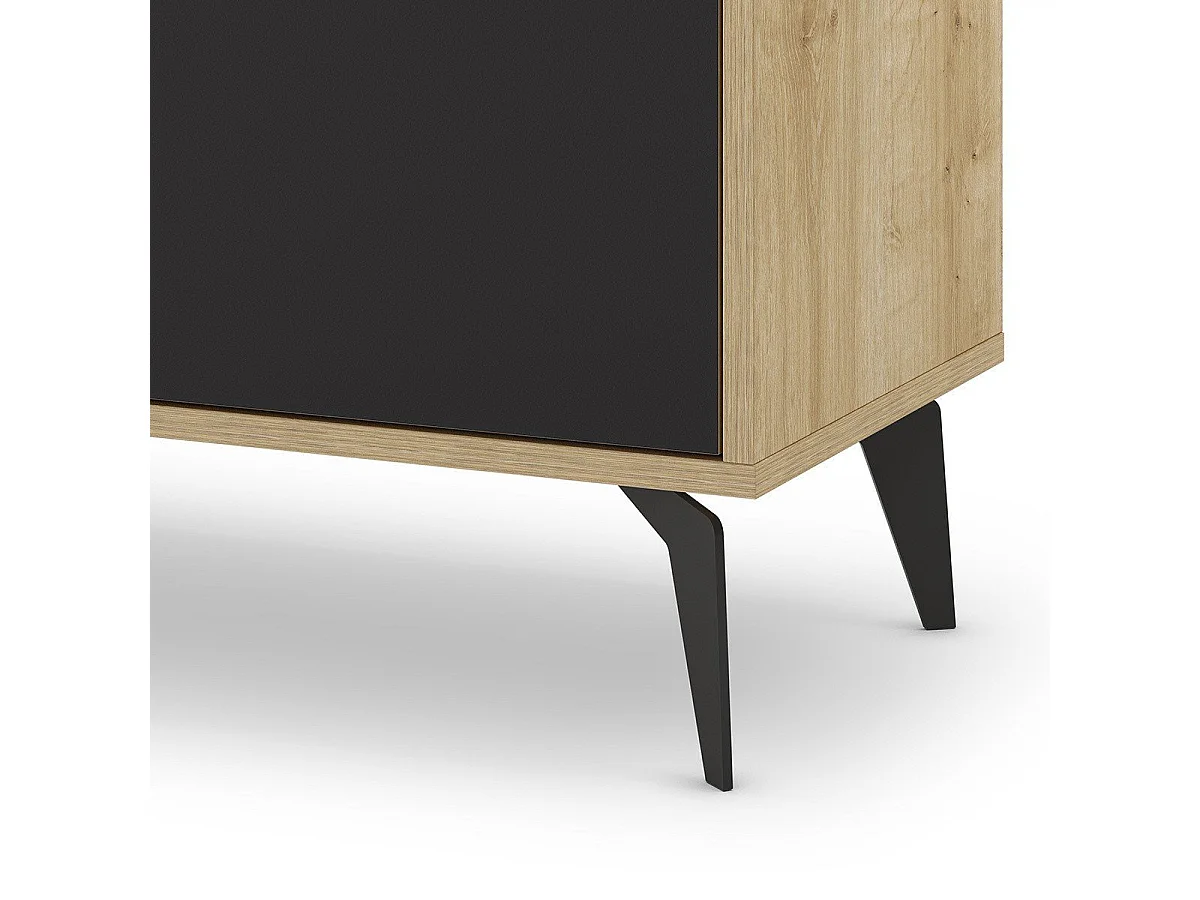 Buffet 3 portes avec pieds en métal L140 cm - FLORA