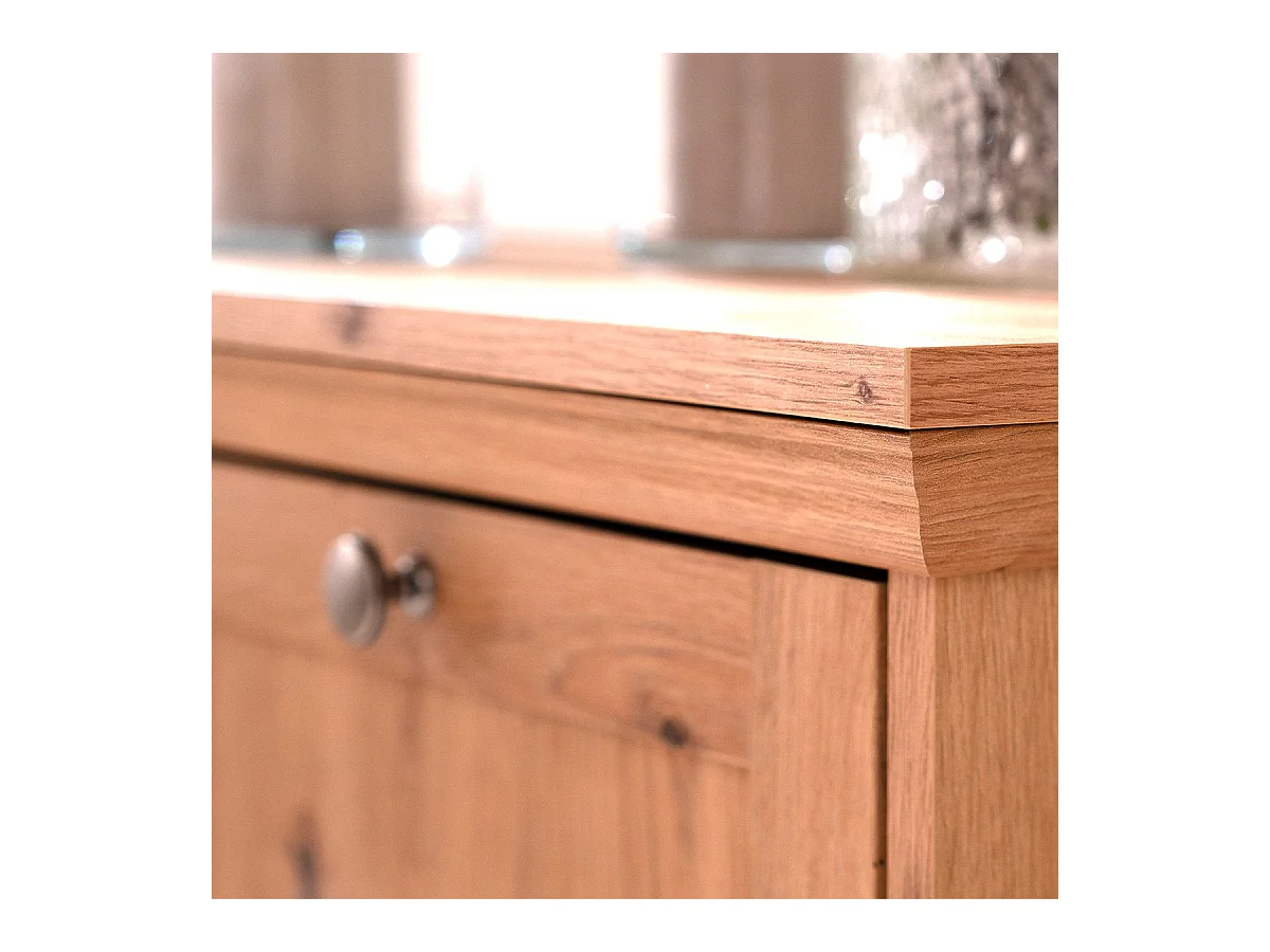 Buffet 4 portes et 4 tiroirs avec poignées en métal L200 cm - TIMBER