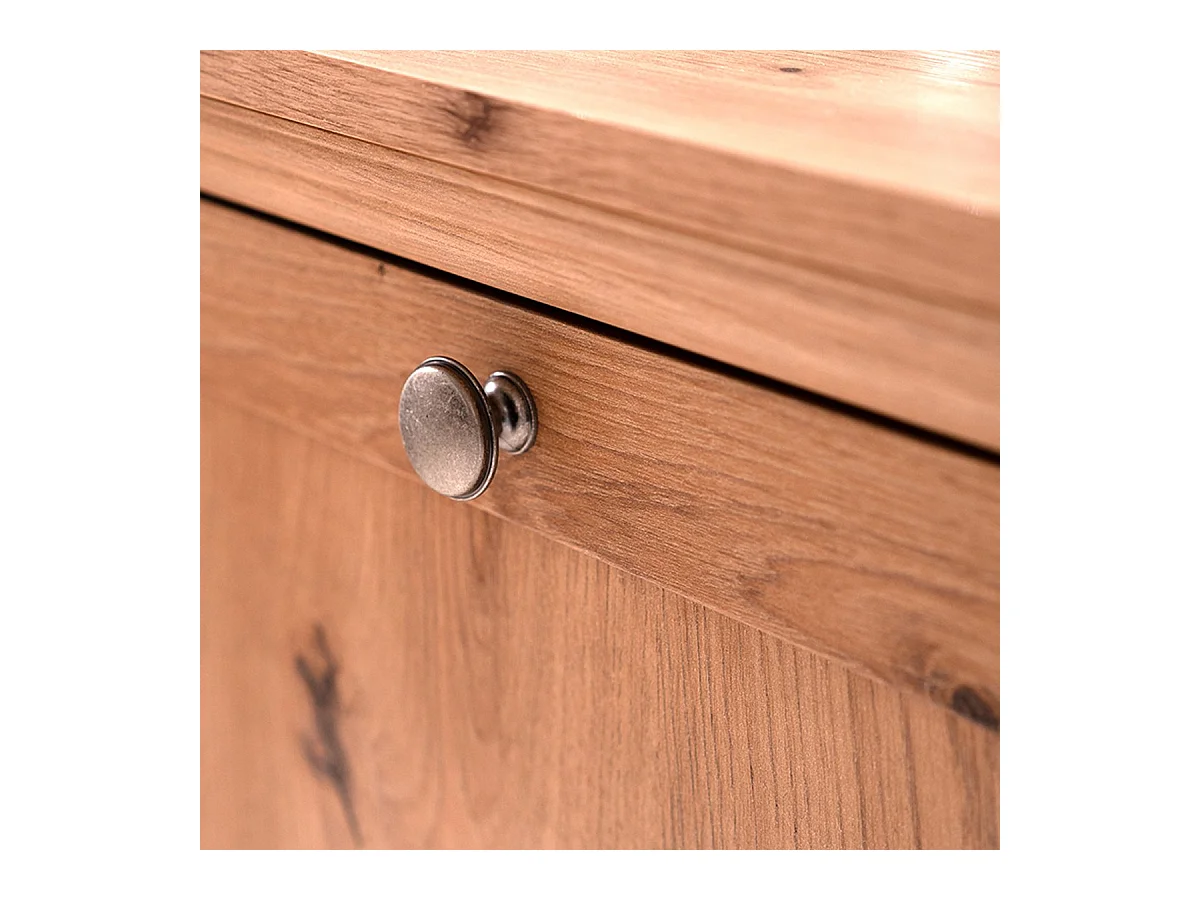 Buffet 4 portes et 4 tiroirs avec poignées en métal L200 cm - TIMBER