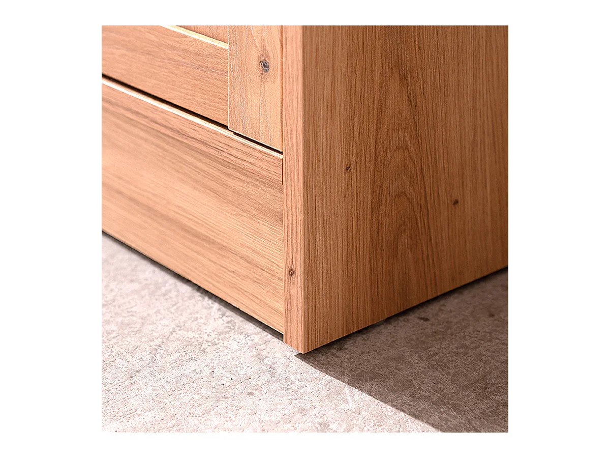 Buffet 4 portes et 4 tiroirs avec poignées en métal L200 cm - TIMBER