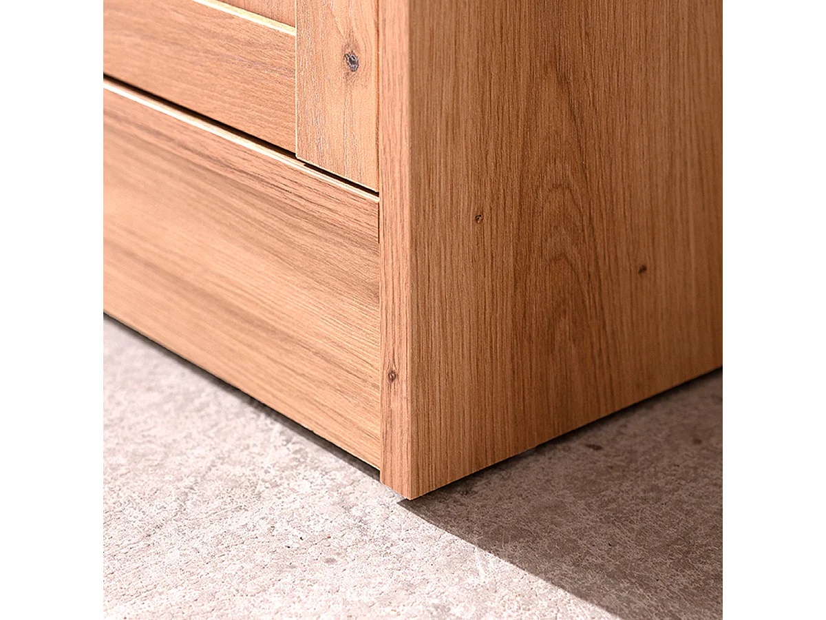 Buffet 4 portes et 4 tiroirs avec poignées en métal L200 cm - TIMBER