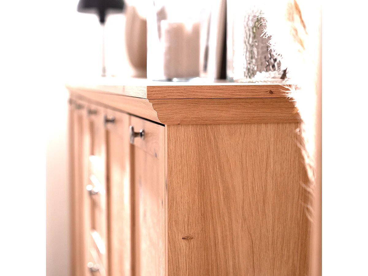 Madia 4 ante e 4 cassetti rovere anticato Timber51A 200x40x90H Il fascino del legno naturale nella tua casa