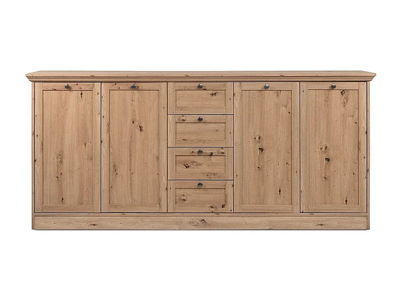 Madia 4 ante e 4 cassetti rovere anticato Timber51A 200x40x90H Il fascino del legno naturale nella tua casa