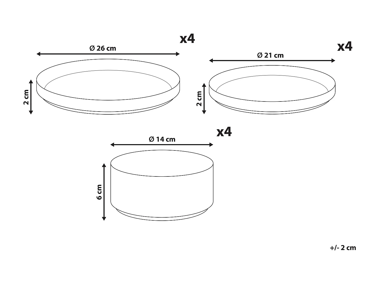 Set de 12 couverts de table SPIKENARD Grès Blanc cassé