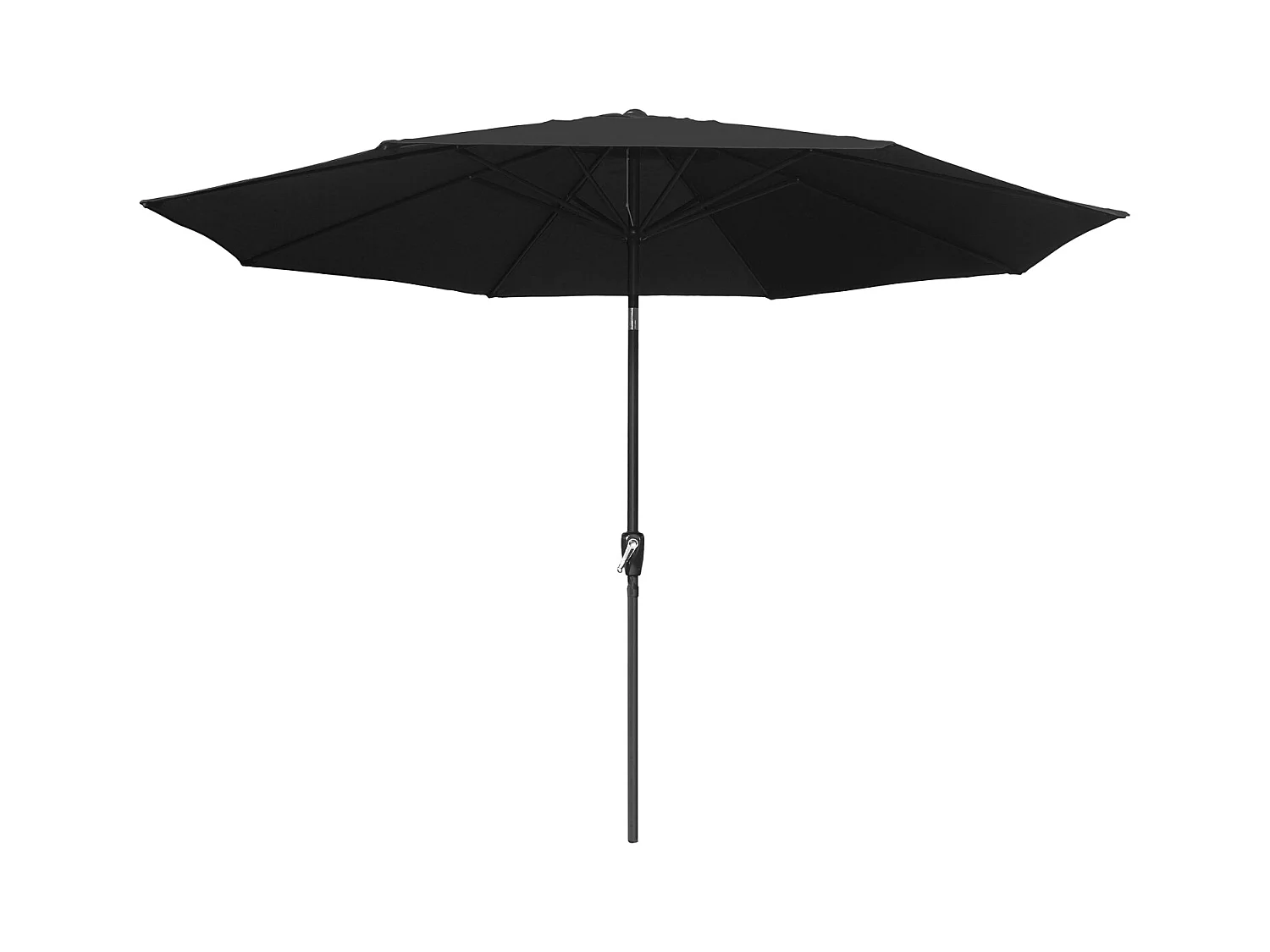 Toile pour parasol droit HAPUNA rond 3,30m de diamètre noir - HAPPY GARDEN