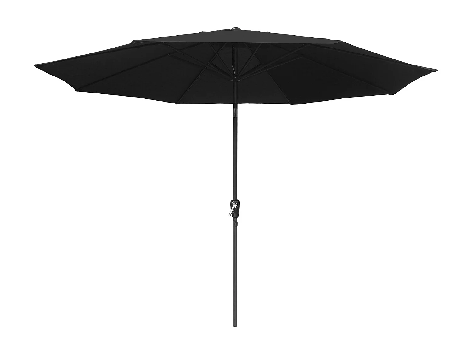 Toile pour parasol droit HAPUNA rond 3,30m de diamètre noir - HAPPY GARDEN