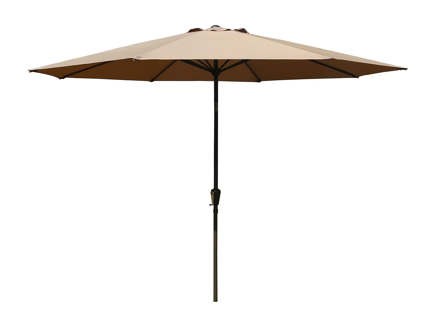 Toile pour parasol droit HAPUNA rond 3,30m de diamètre taupe - HAPPY GARDEN