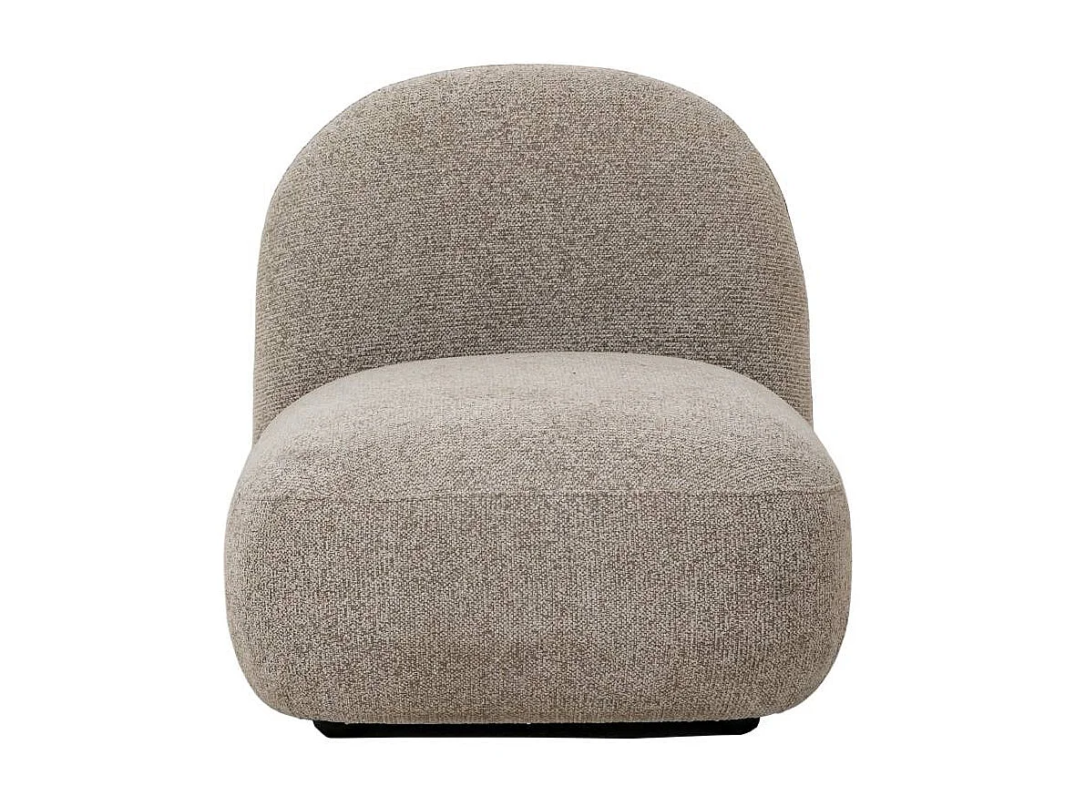 Module central canapé en tissu bouclette gris Calya