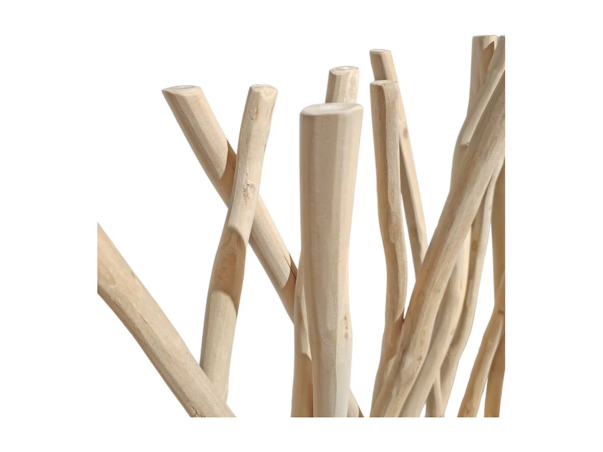 Paravent H. 120 cm branches de bois de teck brut blanchi - BRENT 03