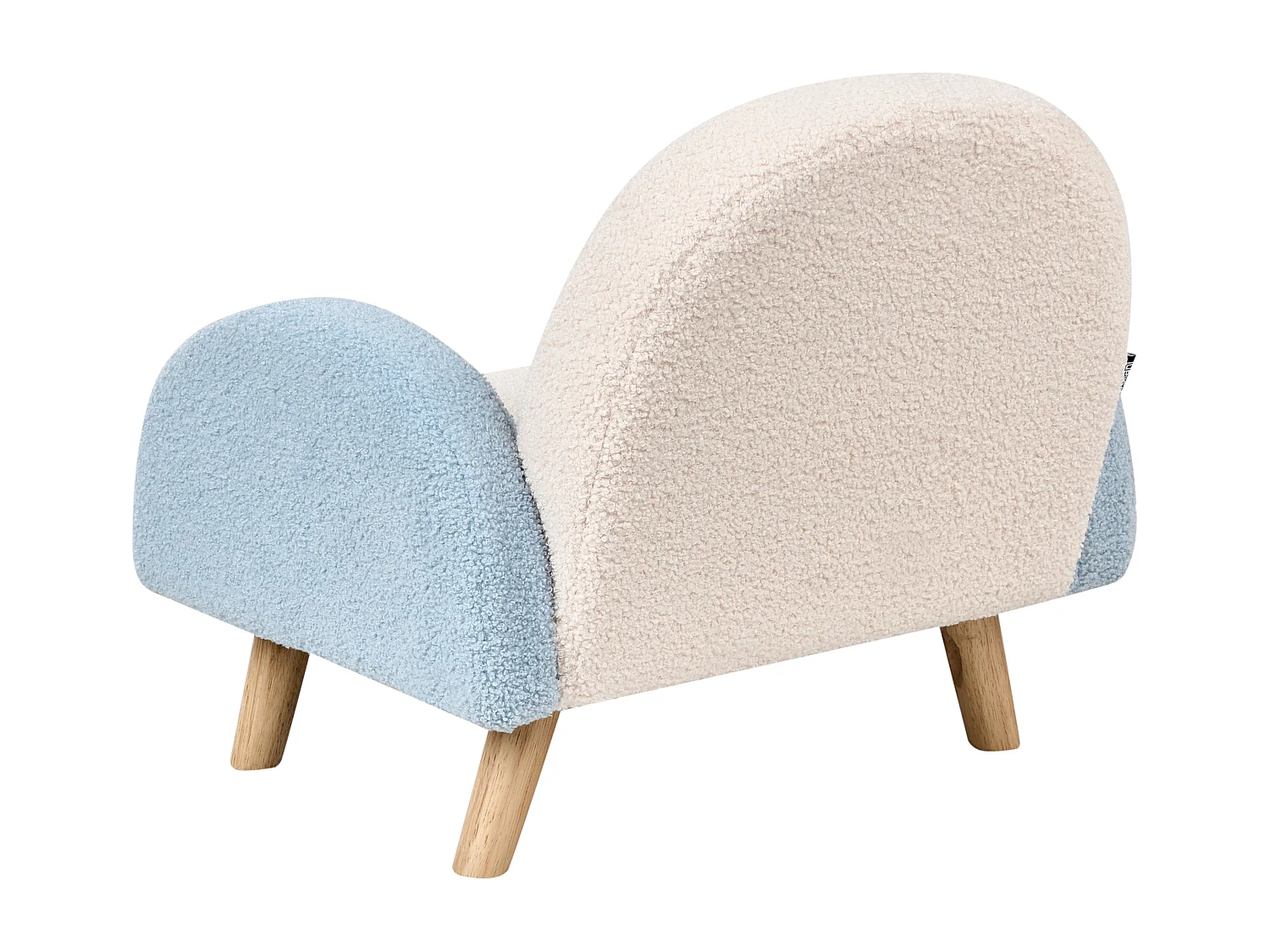 Fauteuil pour enfants Arc-en-ciel OMBO Bouclé Bleu clair