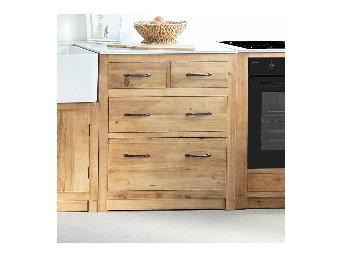 Meuble bas de cuisine 4 tiroirs Epure