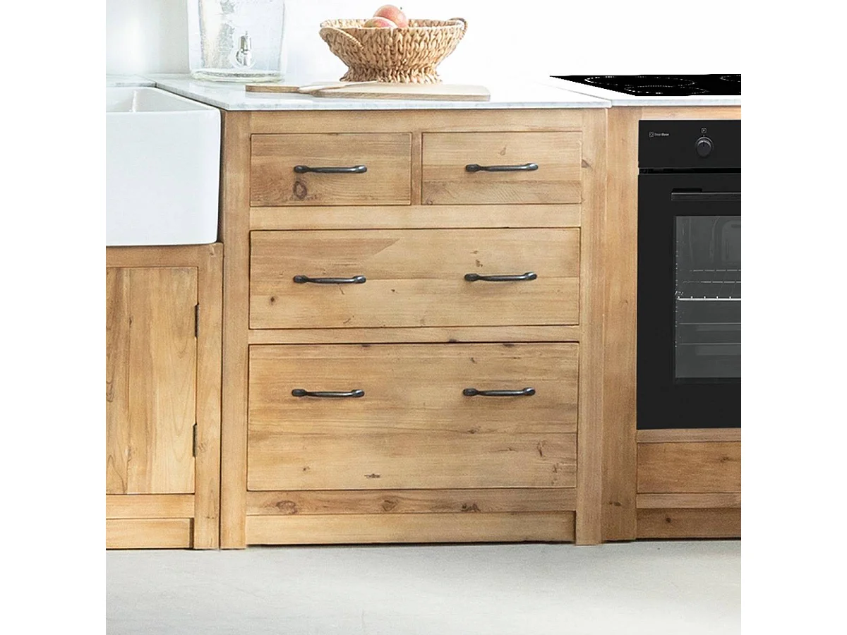 Meuble bas de cuisine 4 tiroirs Epure