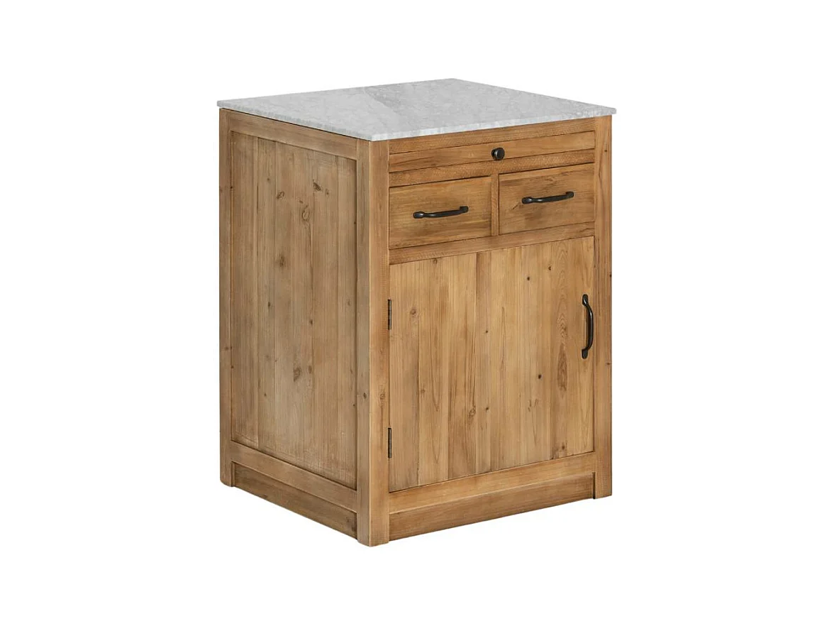 Meuble bas de cuisine 2 tiroirs, 1 porte Epure