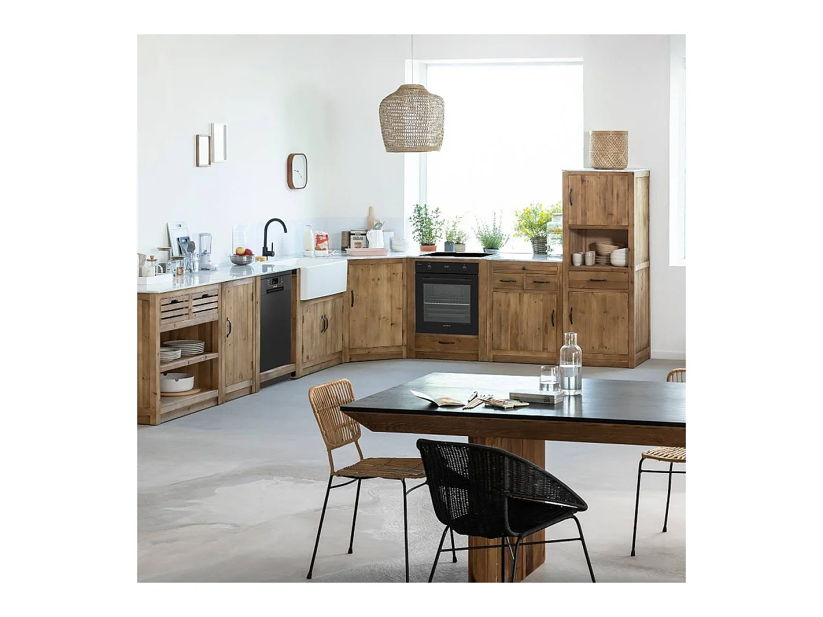 Meuble bas de cuisine 2 tiroirs, 1 porte Epure