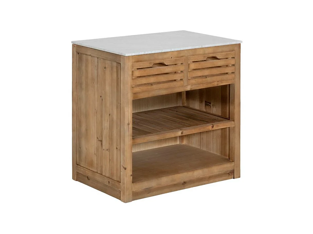 Meuble bas de cuisine 2 tiroirs + 1 étagère Epure