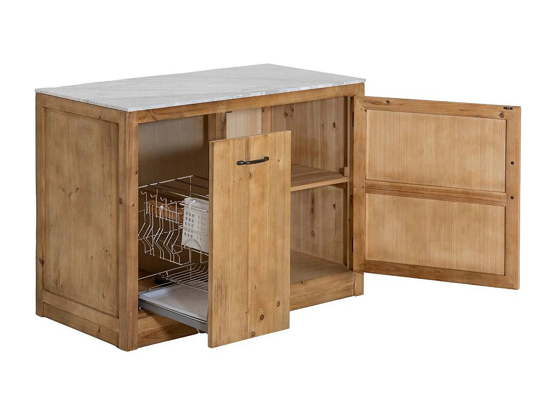 Meuble bas de cuisine avec tiroir coulissant Epure