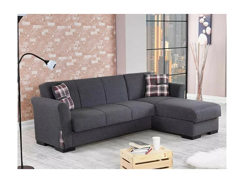 Ecksofa Felipe R/Stoffbezug/Anthrazit