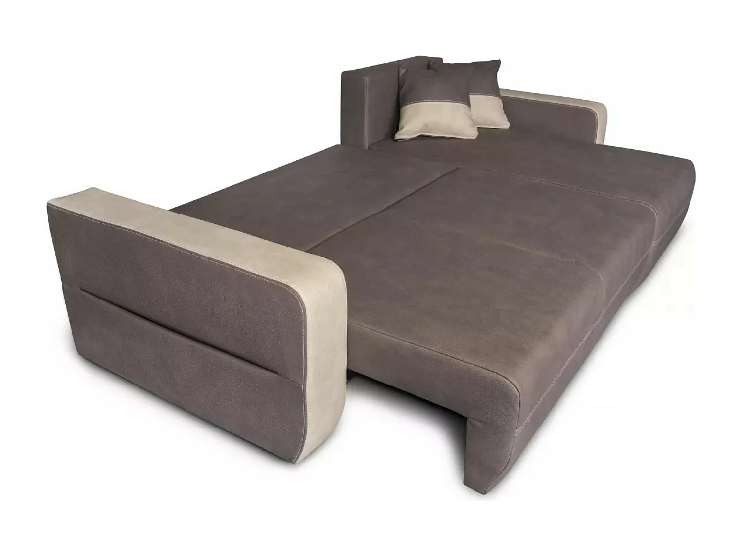 Ecksofa Amareto R/Stoffbezug/Braun&Beige