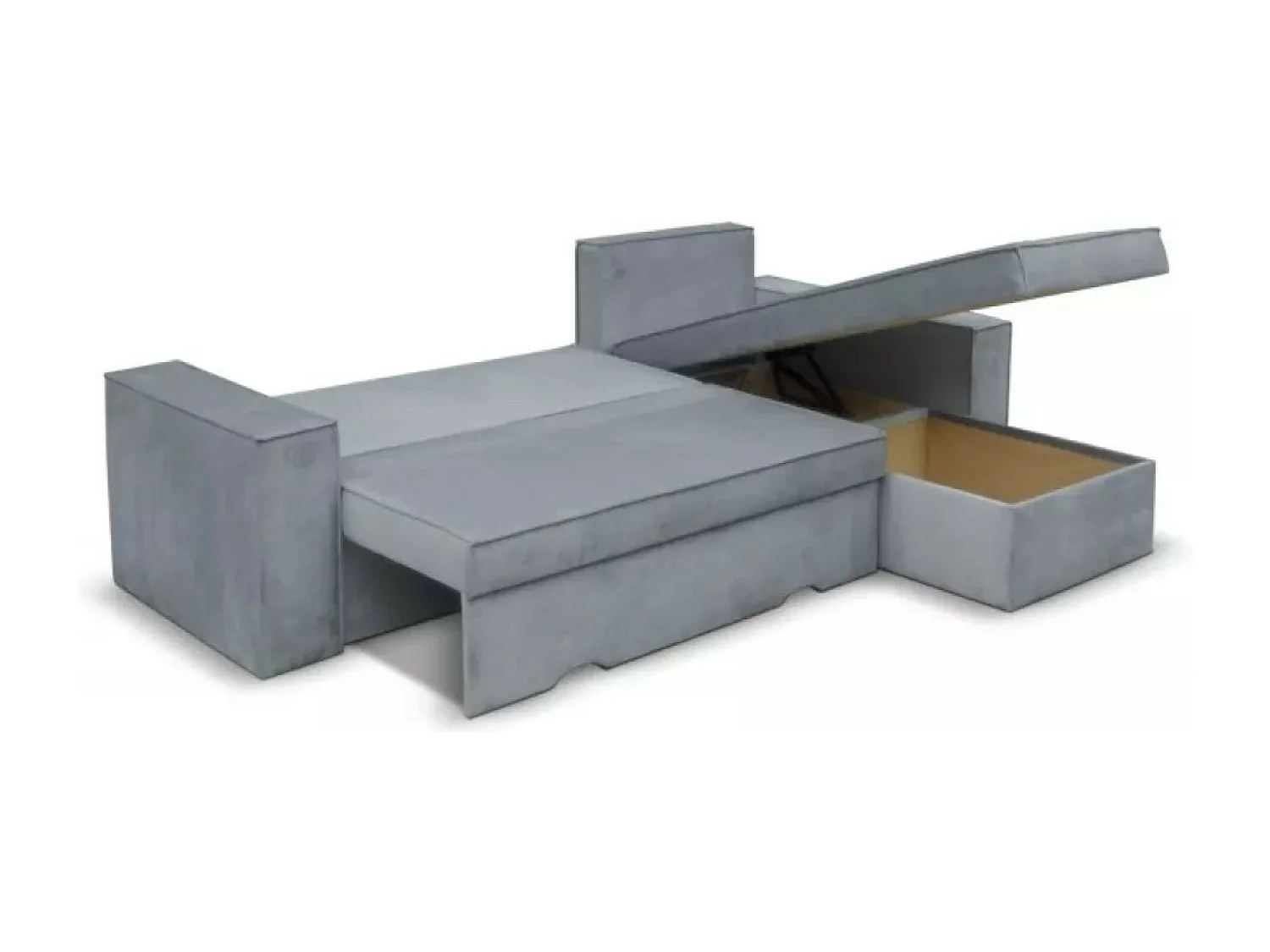 Canapé d'angle Olymp R/revêtement tissu/Gris