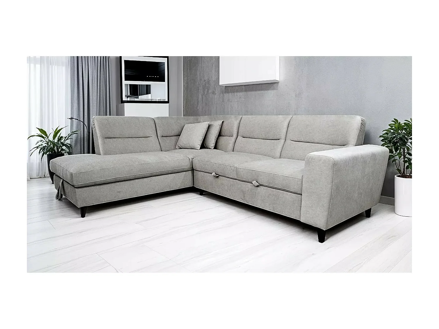 Ecksofa Bianca L/revêtement tissu/