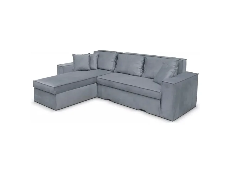 Divano d'angolo Olymp L/rivestimento in tessut/Grigio