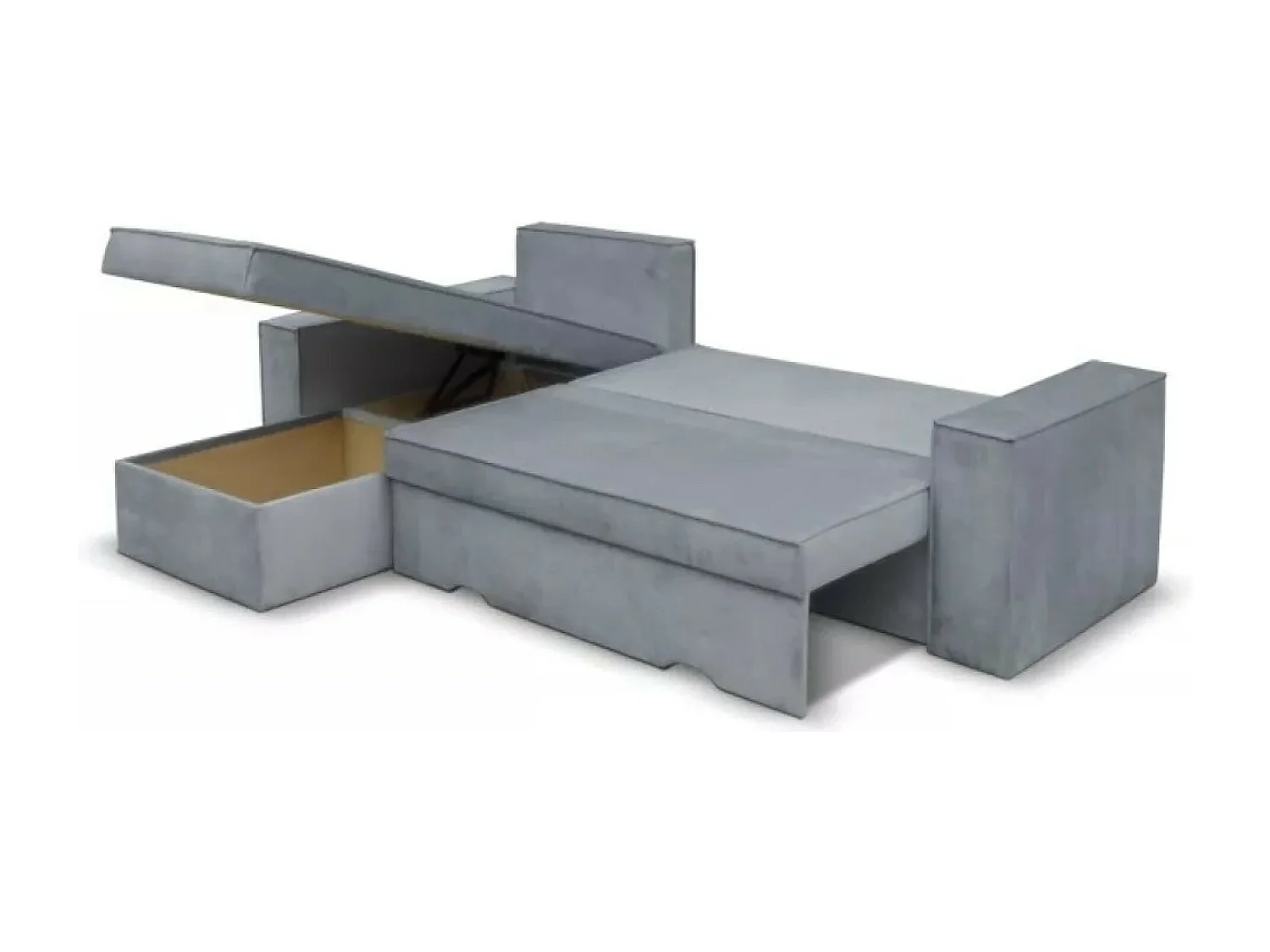 Canapé d'angle Olymp L/revêtement tissu/Gris