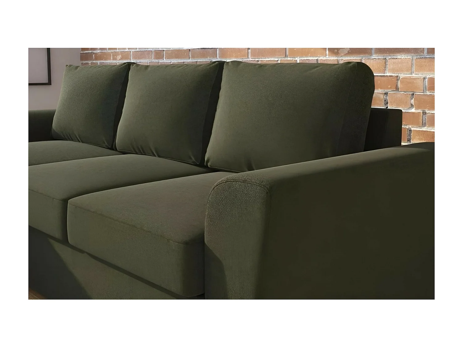 Ecksofa Seville L/Stoffbezug/Grün