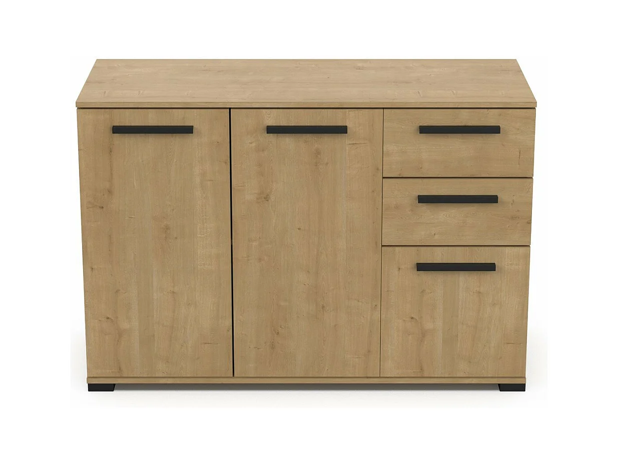 Enfilade 2+1 portes et 2 tiroirs H82,4 cm - IZZY