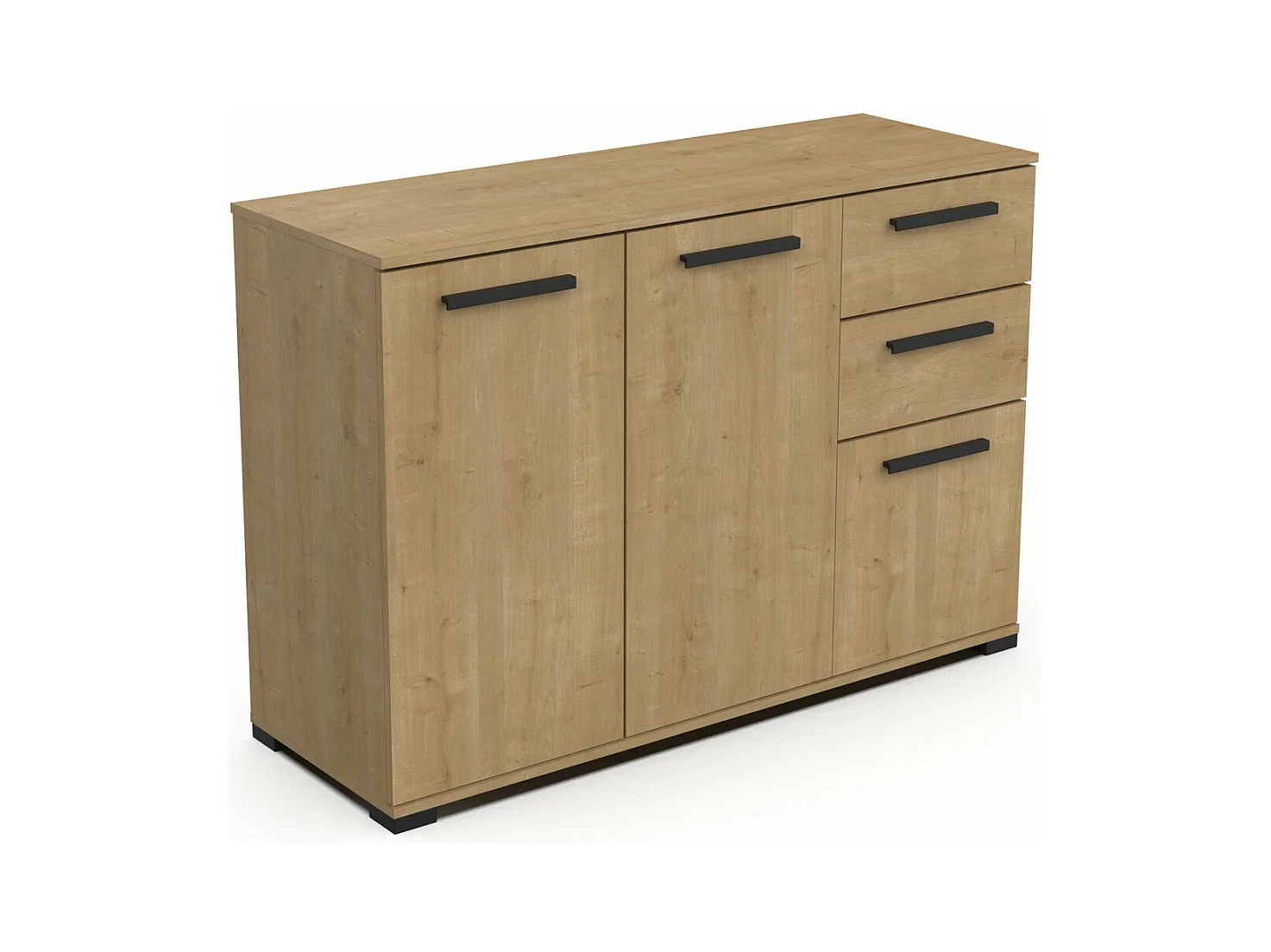 Enfilade 2+1 portes et 2 tiroirs H82,4 cm - IZZY