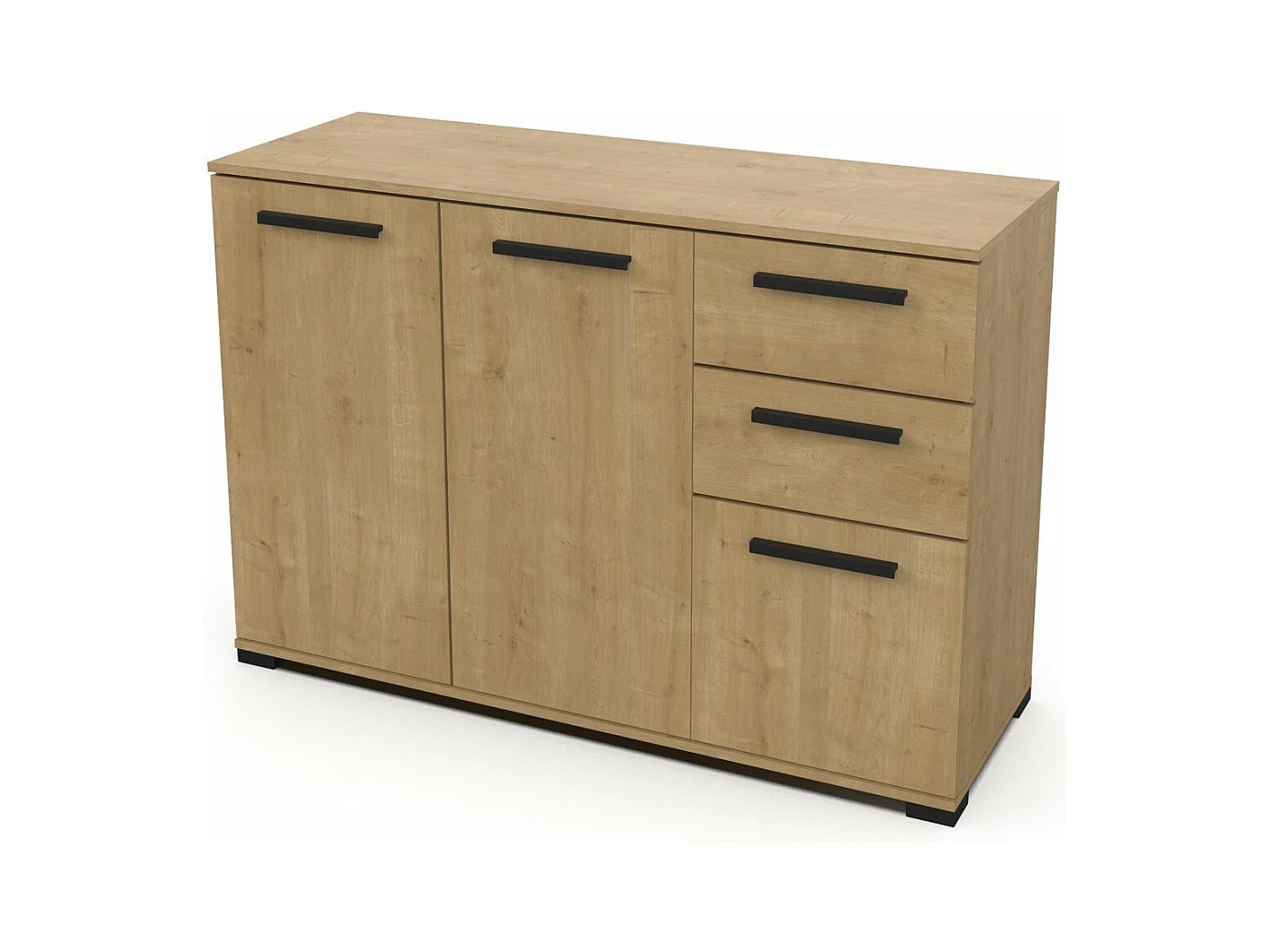 Enfilade 2+1 portes et 2 tiroirs H82,4 cm - IZZY