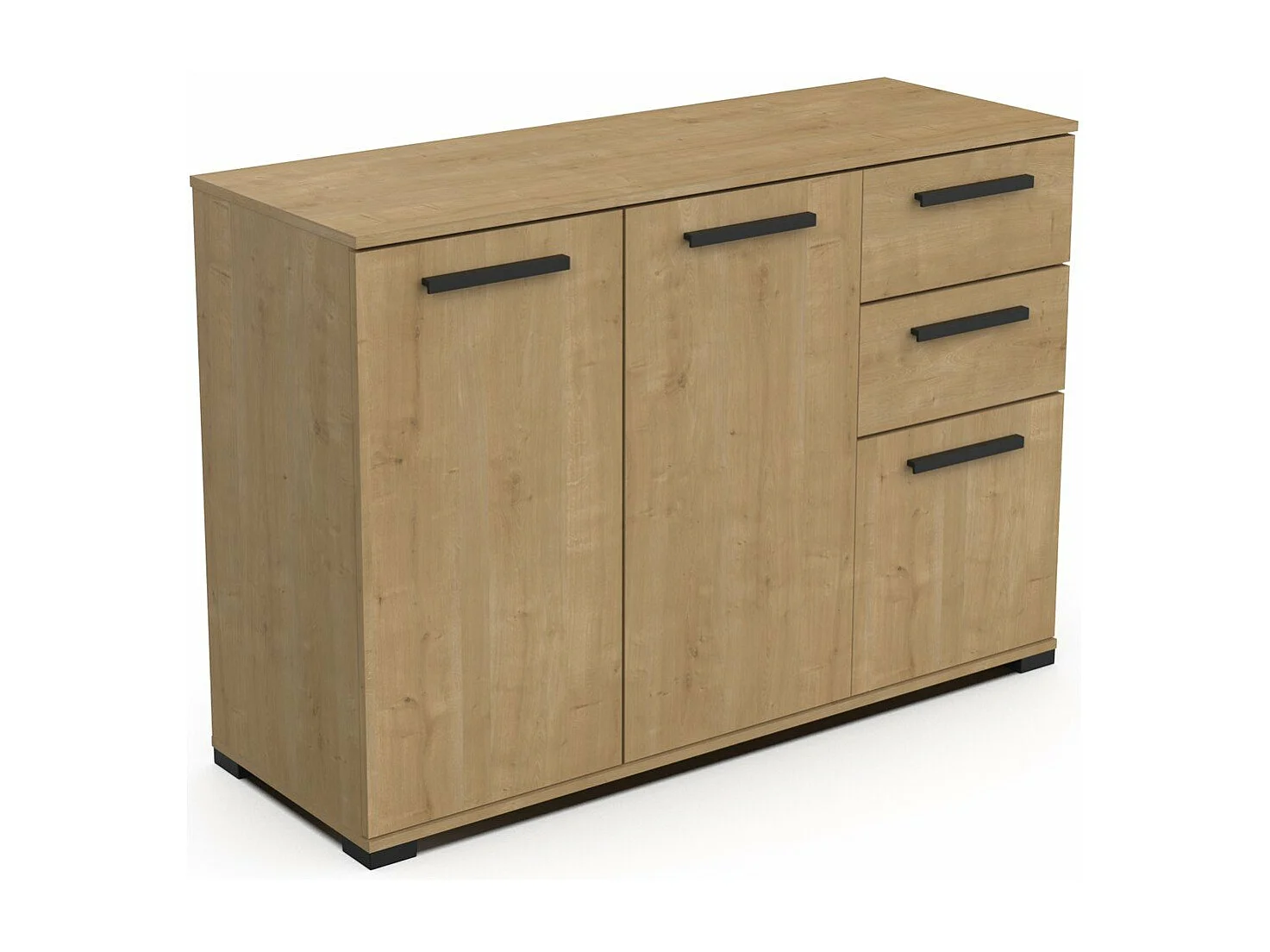 Enfilade 2+1 portes et 2 tiroirs H82,4 cm - IZZY