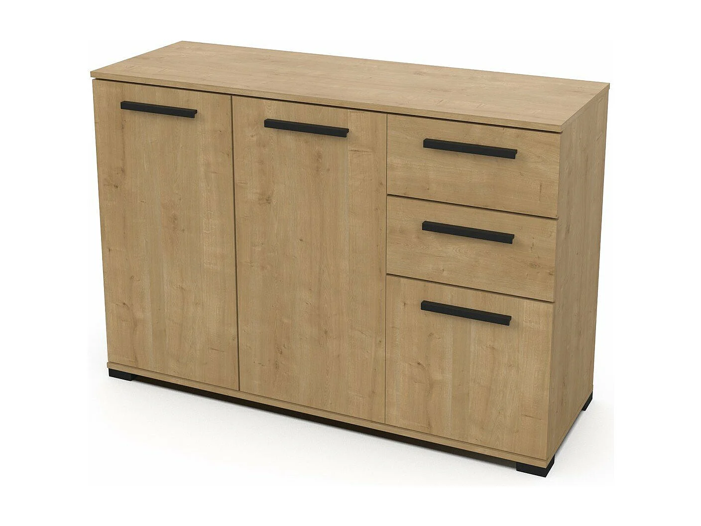 Enfilade 2+1 portes et 2 tiroirs H82,4 cm - IZZY