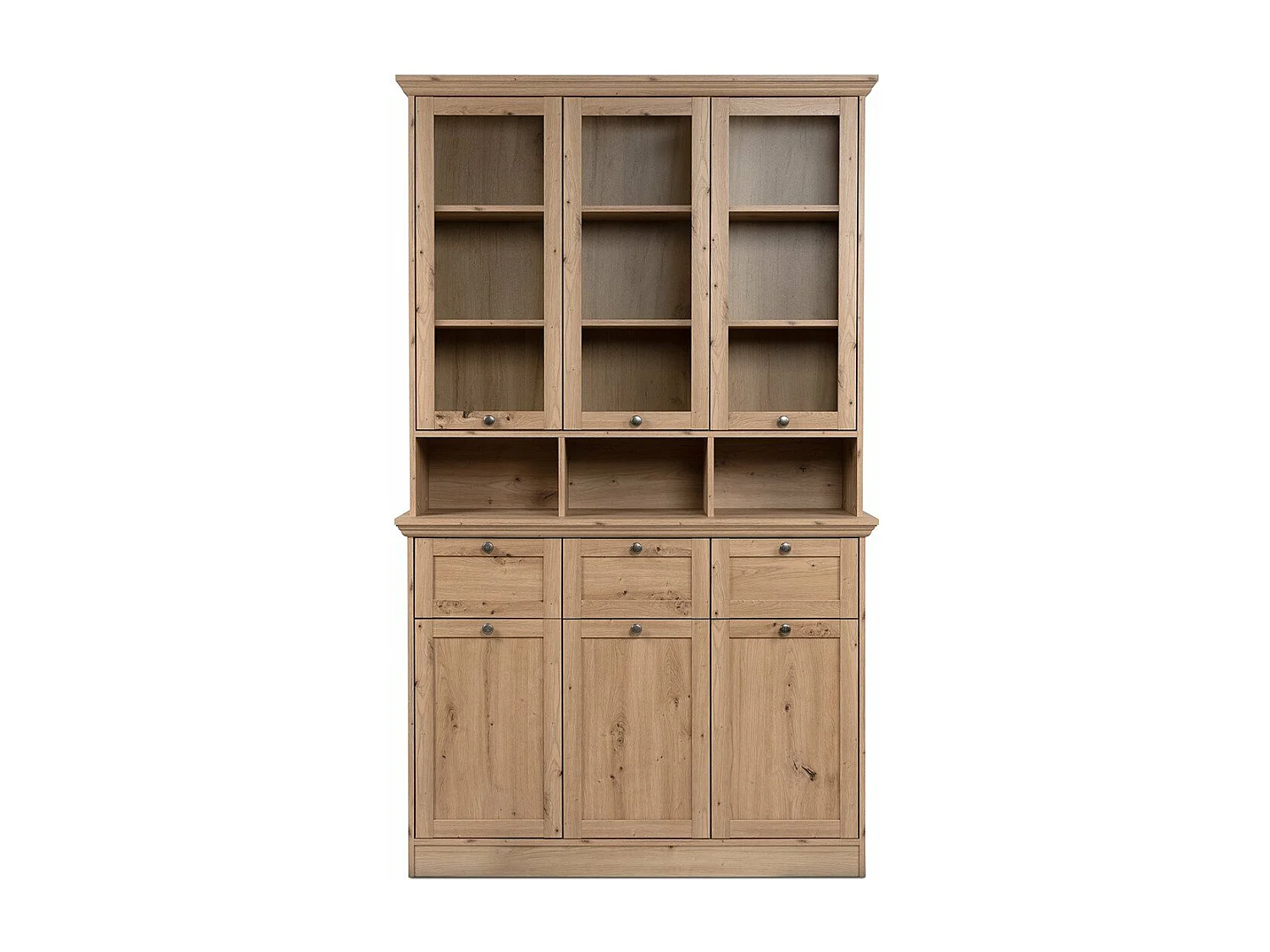 Credenza con vetrina Timber54A 120x40x200H Il fascino del legno naturale nella tua casa