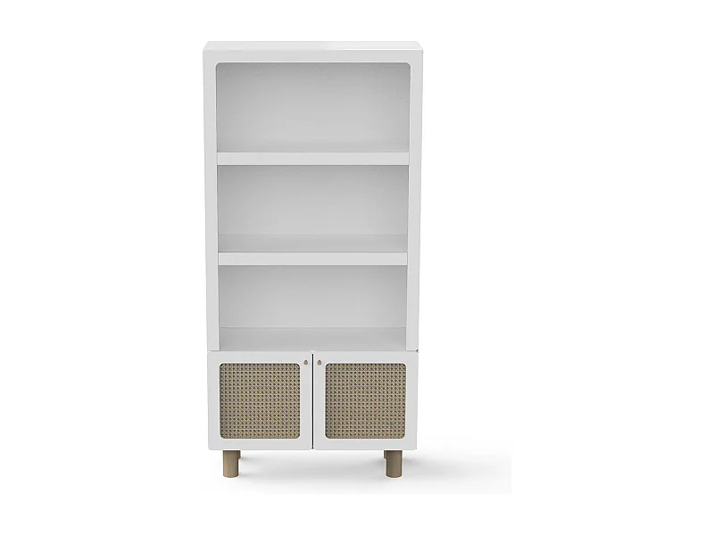 Bibliothèque 2 tablettes et 2 portes H175,5 cm - OCHNA